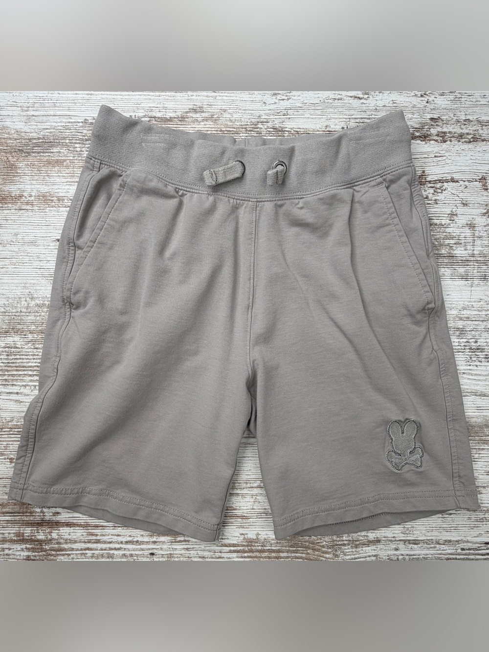 Psycho Bunny Boy's Gray Drawstring Shorts Sz M (10-12) GUC